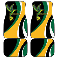 Jamaica Independence Day Personalized Car Mats Green and Yellow Tribal Hummingbird - Wonder Print Shop