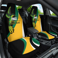 Jamaica Independence Day Personalized Car Seat Cover Green and Yellow Tribal Hummingbird - Wonder Print Shop