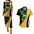 Jamaica Independence Day Personalized Couples Matching Puletasi and Hawaiian Shirt Green and Yellow Tribal Hummingbird - Wonder Print Shop