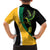 Jamaica Independence Day Personalized Family Matching Long Sleeve Bodycon Dress and Hawaiian Shirt Green and Yellow Tribal Hummingbird - Wonder Print Shop