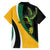 Jamaica Independence Day Personalized Family Matching Long Sleeve Bodycon Dress and Hawaiian Shirt Green and Yellow Tribal Hummingbird - Wonder Print Shop