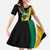 Jamaica Independence Day Personalized Family Matching Short Sleeve Bodycon Dress and Hawaiian Shirt Green and Yellow Tribal Hummingbird - Wonder Print Shop