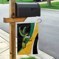 Jamaica Independence Day Personalized Garden Flag Green and Yellow Tribal Hummingbird - Wonder Print Shop