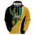 Jamaica Independence Day Personalized Hoodie Green and Yellow Tribal Hummingbird - Wonder Print Shop