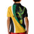 Jamaica Independence Day Personalized Kid Polo Shirt Green and Yellow Tribal Hummingbird - Wonder Print Shop