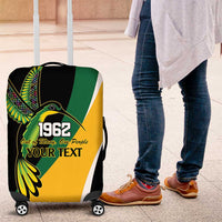 Jamaica Independence Day Personalized Luggage Cover Green and Yellow Tribal Hummingbird - Wonder Print Shop