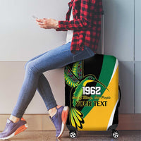 Jamaica Independence Day Personalized Luggage Cover Green and Yellow Tribal Hummingbird - Wonder Print Shop
