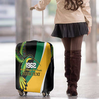 Jamaica Independence Day Personalized Luggage Cover Green and Yellow Tribal Hummingbird - Wonder Print Shop