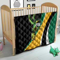 Jamaica Independence Day Personalized Quilt Green and Yellow Tribal Hummingbird - Wonder Print Shop