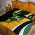 Jamaica Independence Day Personalized Quilt Bed Set Green and Yellow Tribal Hummingbird - Wonder Print Shop