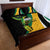 Jamaica Independence Day Personalized Quilt Bed Set Green and Yellow Tribal Hummingbird - Wonder Print Shop