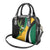 Jamaica Independence Day Personalized Shoulder Handbag Green and Yellow Tribal Hummingbird - Wonder Print Shop
