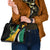 Jamaica Independence Day Personalized Shoulder Handbag Green and Yellow Tribal Hummingbird - Wonder Print Shop