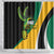 Jamaica Independence Day Personalized Shower Curtain Green and Yellow Tribal Hummingbird - Wonder Print Shop