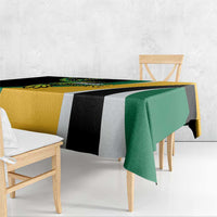 Jamaica Independence Day Personalized Tablecloth Green and Yellow Tribal Hummingbird - Wonder Print Shop