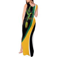 Jamaica Independence Day Personalized Tank Maxi Dress Green and Yellow Tribal Hummingbird - Wonder Print Shop