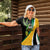 Jamaica Independence Day Personalized Women Polo Shirt Green and Yellow Tribal Hummingbird - Wonder Print Shop