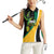 Jamaica Independence Day Personalized Women Sleeveless Polo Shirt Green and Yellow Tribal Hummingbird - Wonder Print Shop