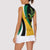 Jamaica Independence Day Personalized Women Sleeveless Polo Shirt Green and Yellow Tribal Hummingbird - Wonder Print Shop
