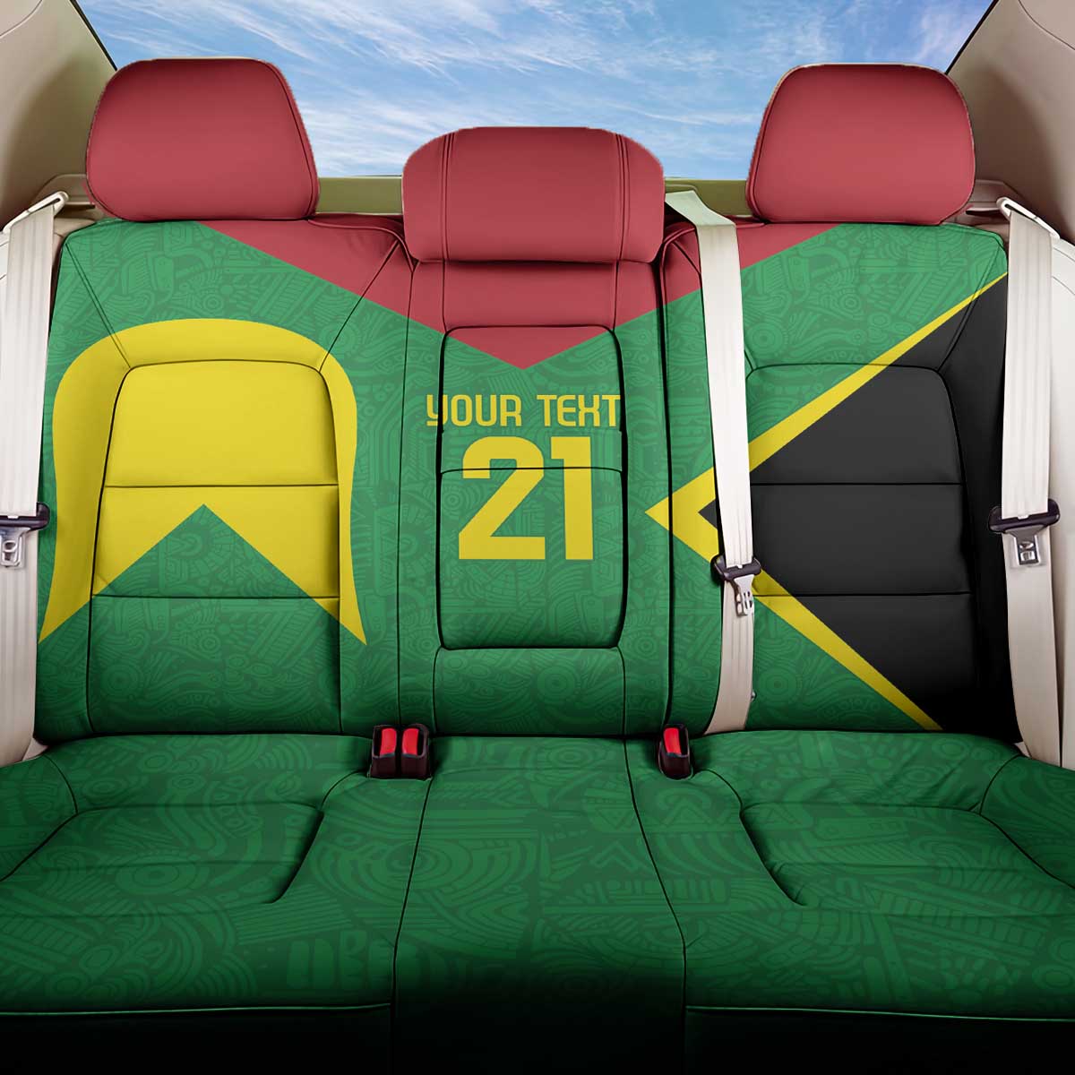 Golden Jaguars Fan Pride Custom Back Car Seat Cover Support Green Gold and Glory - Wonder Print Shop