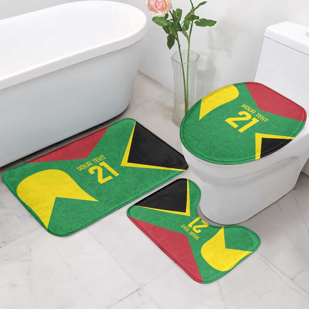 Golden Jaguars Fan Pride Custom Bathroom Set Support Green Gold and Glory - Wonder Print Shop