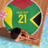 Golden Jaguars Fan Pride Custom Beach Blanket Support Green Gold and Glory - Wonder Print Shop