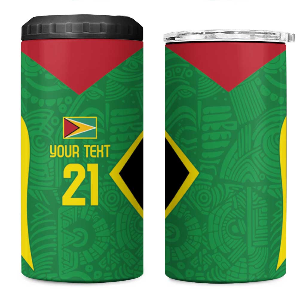 Golden Jaguars Fan Pride Custom 4 in 1 Can Cooler Tumbler Support Green Gold and Glory - Wonder Print Shop
