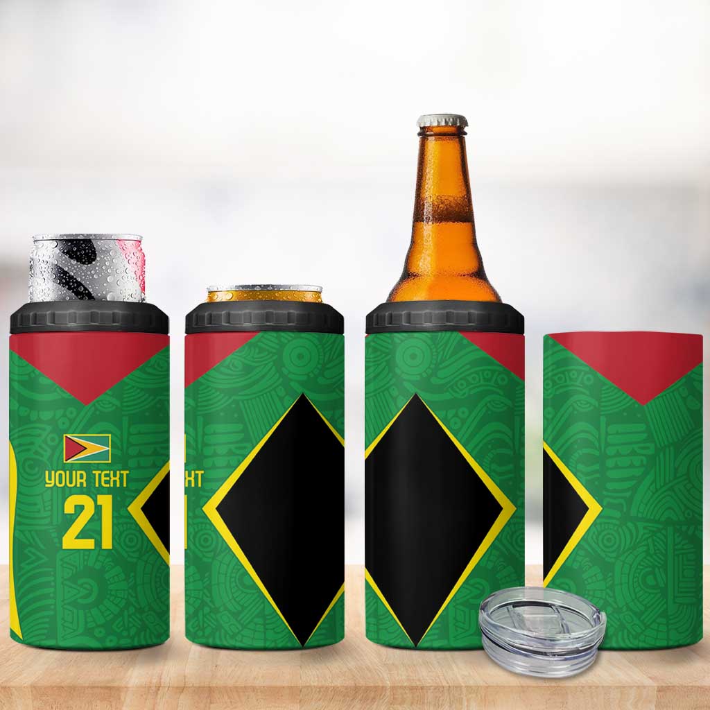 Golden Jaguars Fan Pride Custom 4 in 1 Can Cooler Tumbler Support Green Gold and Glory - Wonder Print Shop