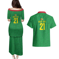 Golden Jaguars Fan Pride Custom Couples Matching Puletasi and Hawaiian Shirt Support Green Gold and Glory - Wonder Print Shop