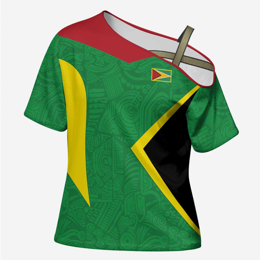 Golden Jaguars Fan Pride Custom Cross Shoulder Shirt Support Green Gold and Glory - Wonder Print Shop