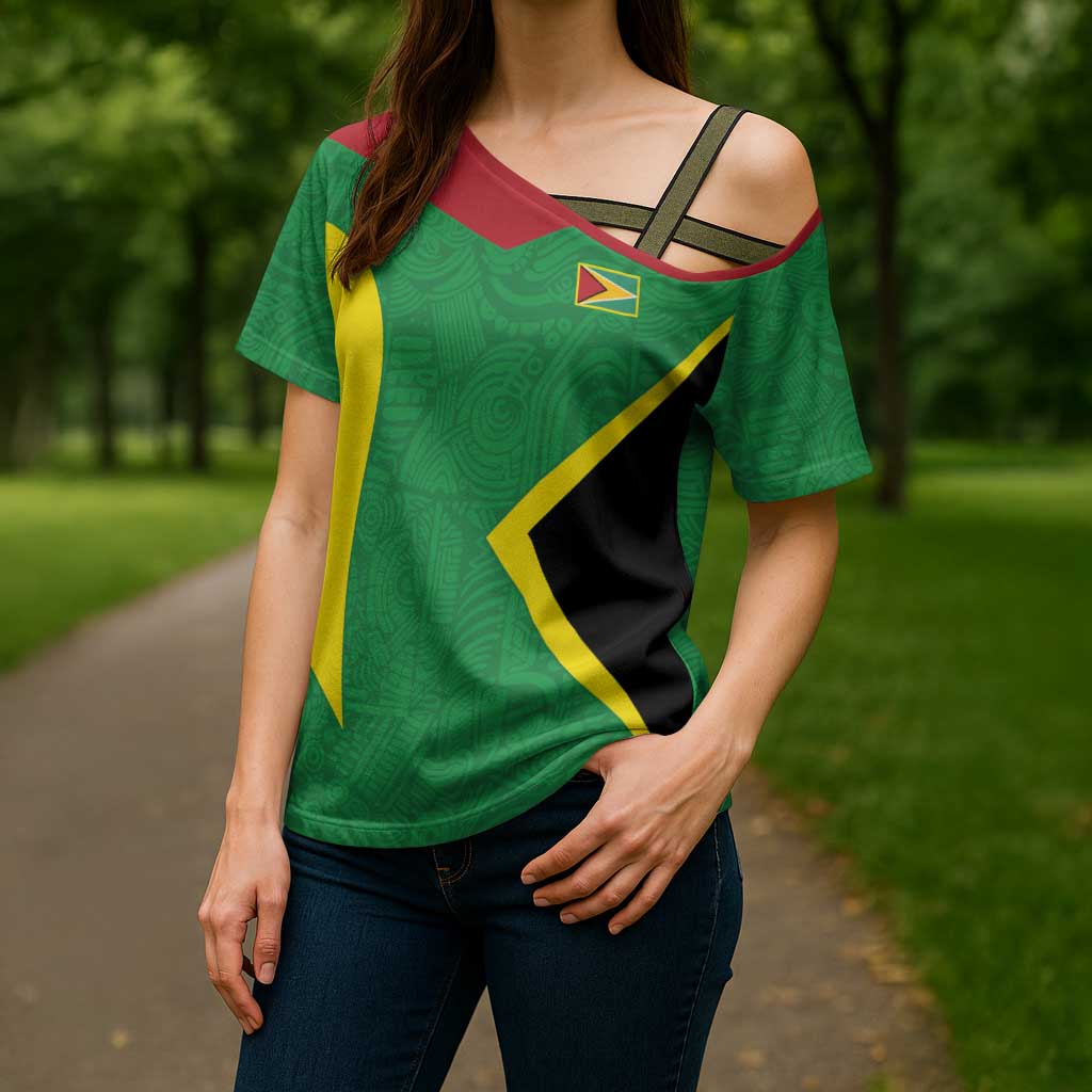 Golden Jaguars Fan Pride Custom Cross Shoulder Shirt Support Green Gold and Glory - Wonder Print Shop