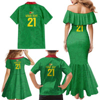 Golden Jaguars Fan Pride Custom Family Matching Mermaid Dress and Hawaiian Shirt Support Green Gold and Glory - Wonder Print Shop