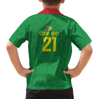 Golden Jaguars Fan Pride Custom Family Matching Off The Shoulder Long Sleeve Dress and Hawaiian Shirt Support Green Gold and Glory - Wonder Print Shop