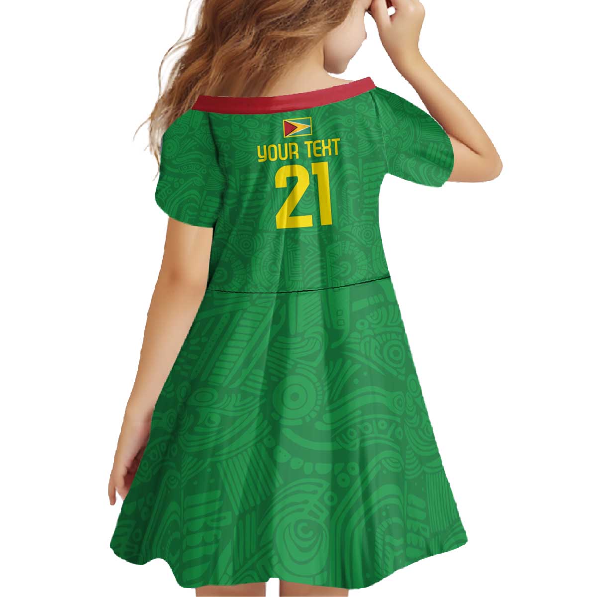 Golden Jaguars Fan Pride Custom Family Matching Off The Shoulder Long Sleeve Dress and Hawaiian Shirt Support Green Gold and Glory - Wonder Print Shop