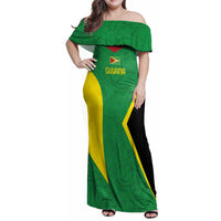 Golden Jaguars Fan Pride Custom Family Matching Off Shoulder Maxi Dress and Hawaiian Shirt Support Green Gold and Glory - Wonder Print Shop