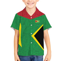 Golden Jaguars Fan Pride Custom Family Matching Off Shoulder Short Dress and Hawaiian Shirt Support Green Gold and Glory - Wonder Print Shop