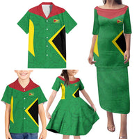 Golden Jaguars Fan Pride Custom Family Matching Puletasi and Hawaiian Shirt Support Green Gold and Glory - Wonder Print Shop