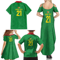 Golden Jaguars Fan Pride Custom Family Matching Summer Maxi Dress and Hawaiian Shirt Support Green Gold and Glory - Wonder Print Shop