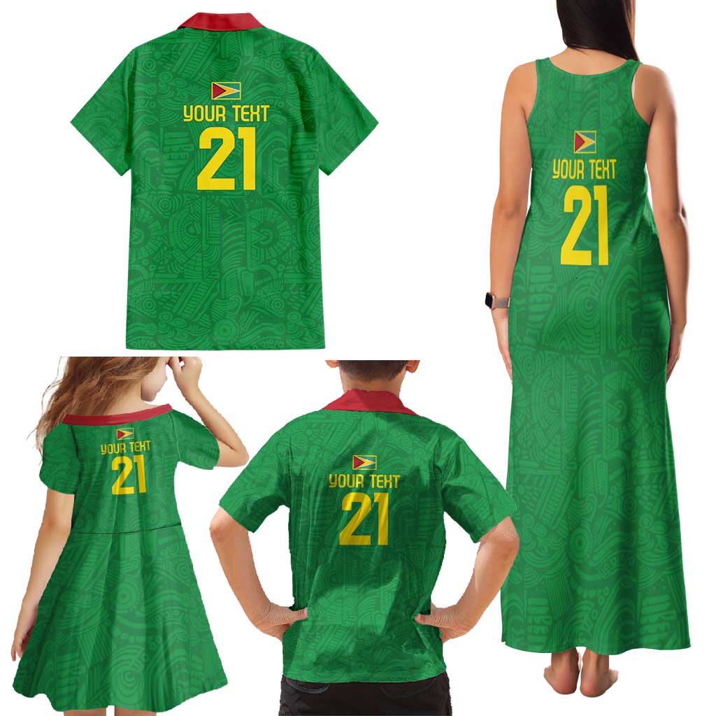 Golden Jaguars Fan Pride Custom Family Matching Tank Maxi Dress and Hawaiian Shirt Support Green Gold and Glory - Wonder Print Shop