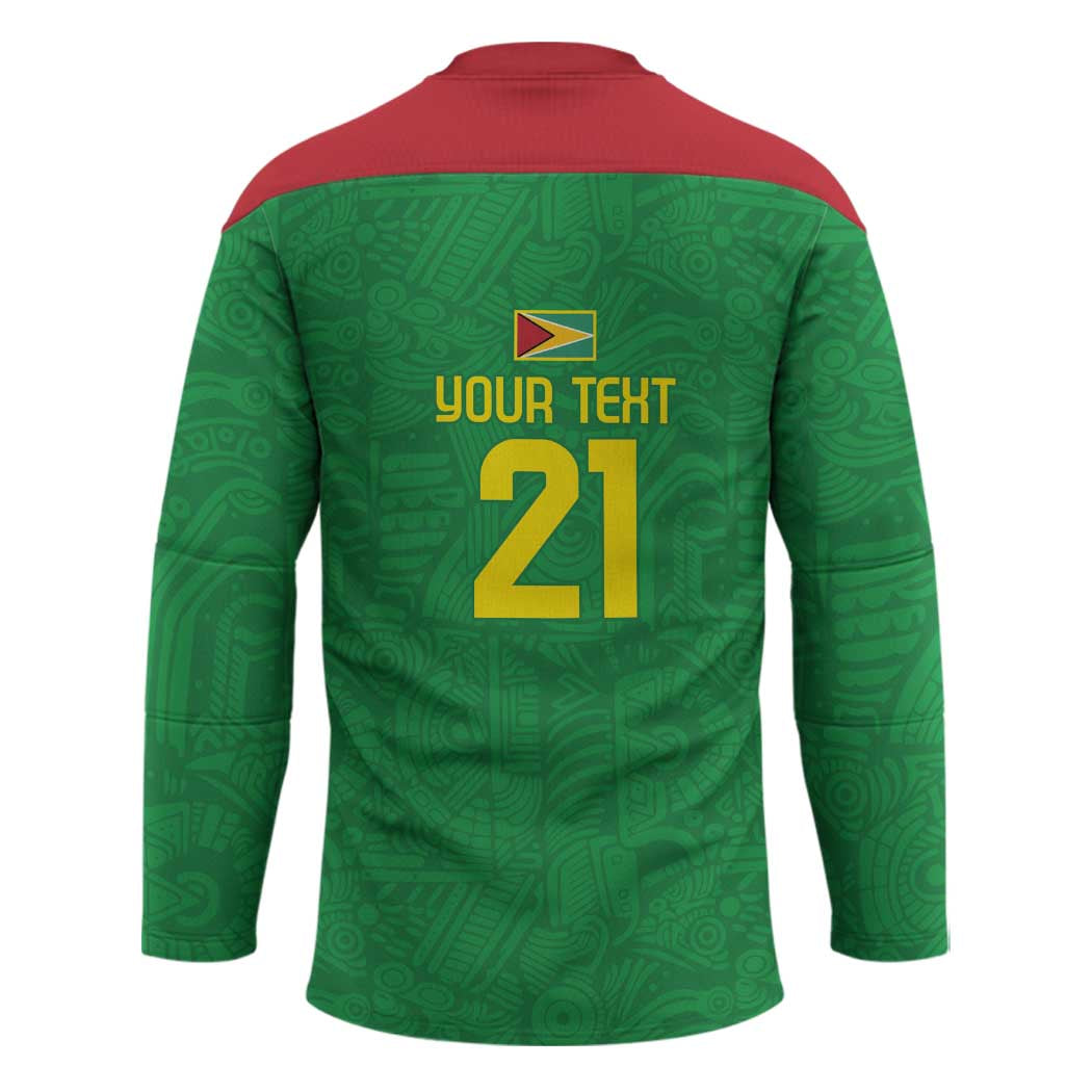 Golden Jaguars Fan Pride Custom Hockey Jersey Support Green Gold and Glory - Wonder Print Shop