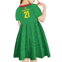 Golden Jaguars Fan Pride Custom Kid Short Sleeve Dress Support Green Gold and Glory - Wonder Print Shop
