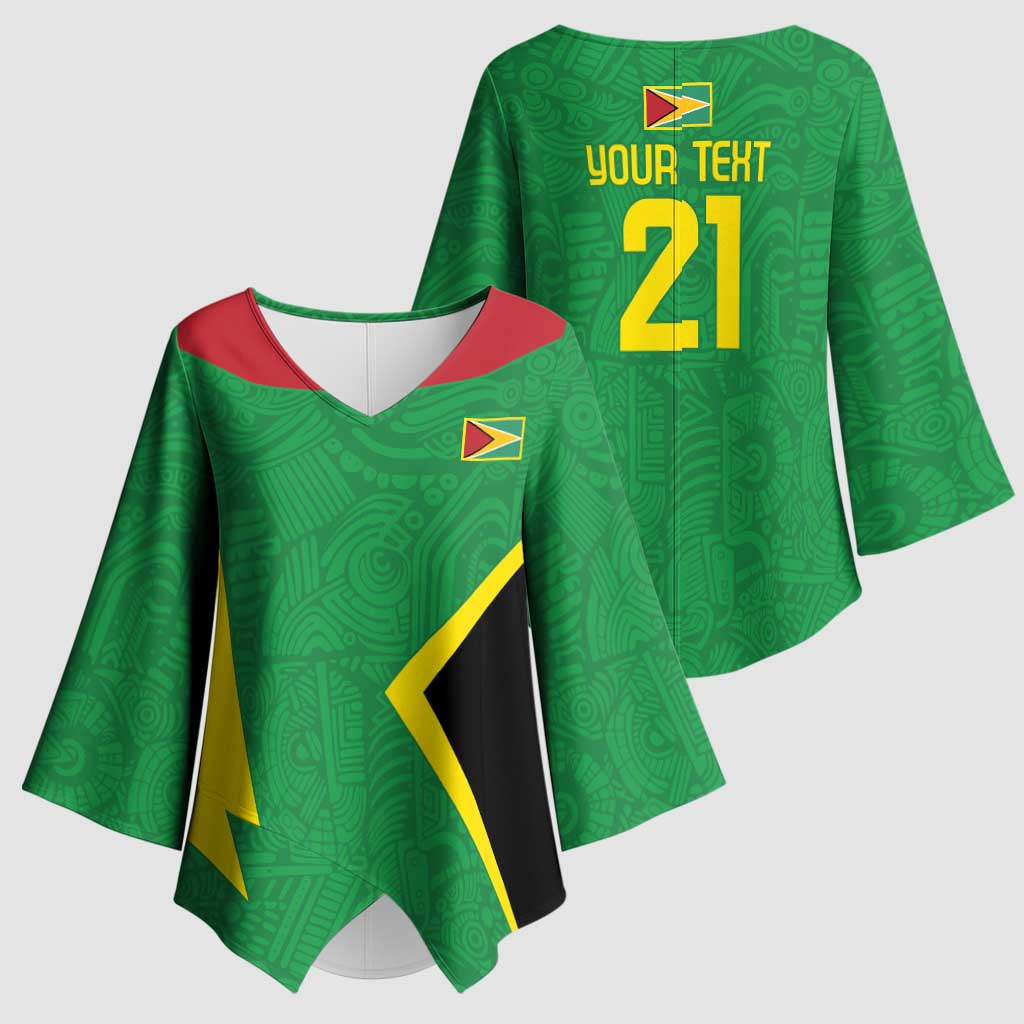 Golden Jaguars Fan Pride Custom Kimono Sleeve Blouse Support Green Gold and Glory - Wonder Print Shop