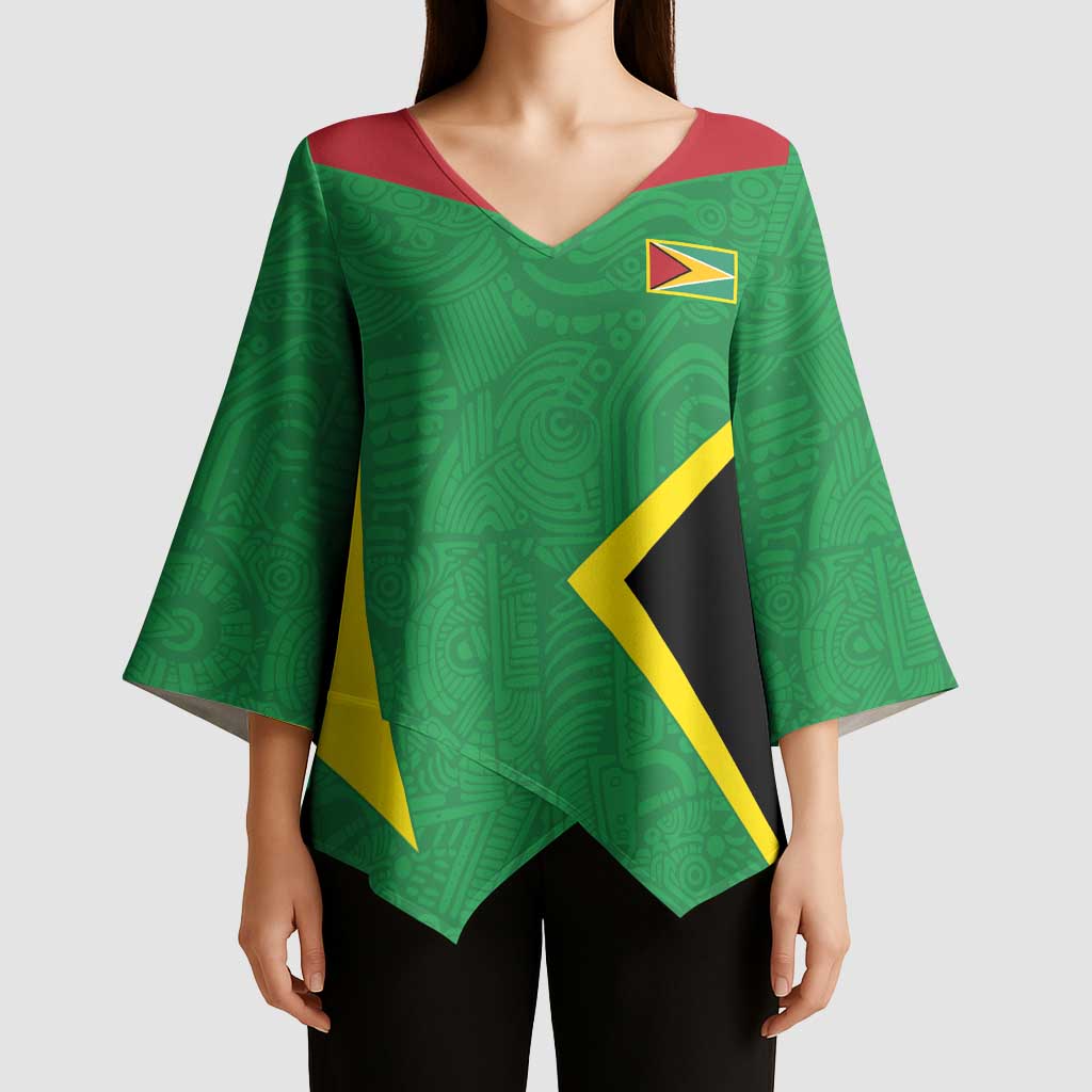 Golden Jaguars Fan Pride Custom Kimono Sleeve Blouse Support Green Gold and Glory - Wonder Print Shop