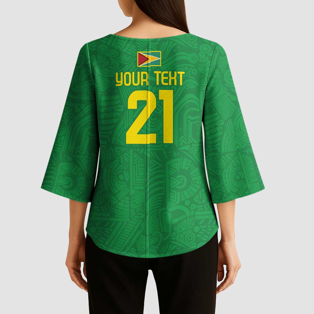Golden Jaguars Fan Pride Custom Kimono Sleeve Blouse Support Green Gold and Glory - Wonder Print Shop