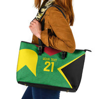 Golden Jaguars Fan Pride Custom Leather Tote Bag Support Green Gold and Glory - Wonder Print Shop