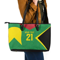 Golden Jaguars Fan Pride Custom Leather Tote Bag Support Green Gold and Glory - Wonder Print Shop