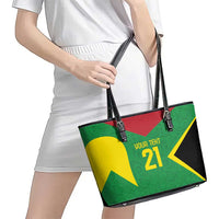 Golden Jaguars Fan Pride Custom Leather Tote Bag Support Green Gold and Glory - Wonder Print Shop