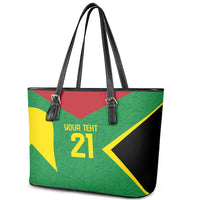 Golden Jaguars Fan Pride Custom Leather Tote Bag Support Green Gold and Glory - Wonder Print Shop
