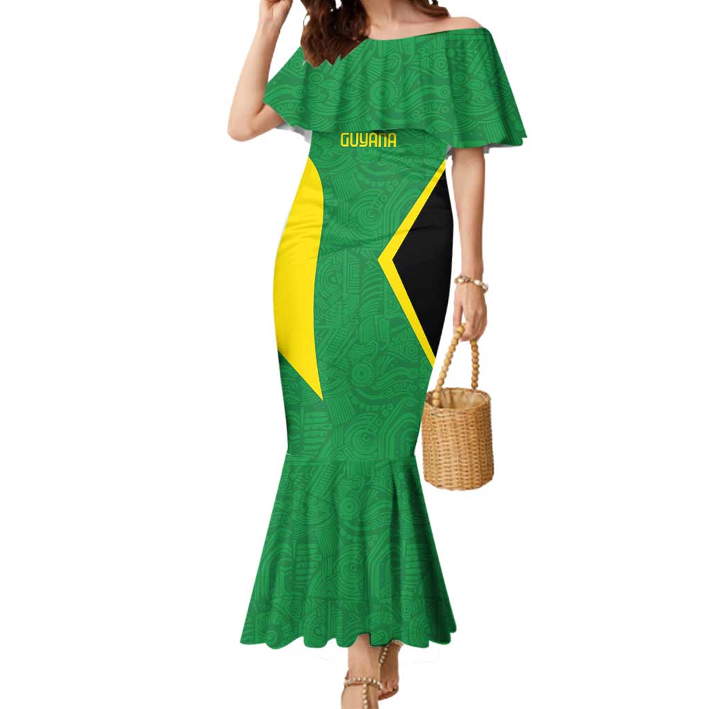 Golden Jaguars Fan Pride Custom Mermaid Dress Support Green Gold and Glory - Wonder Print Shop