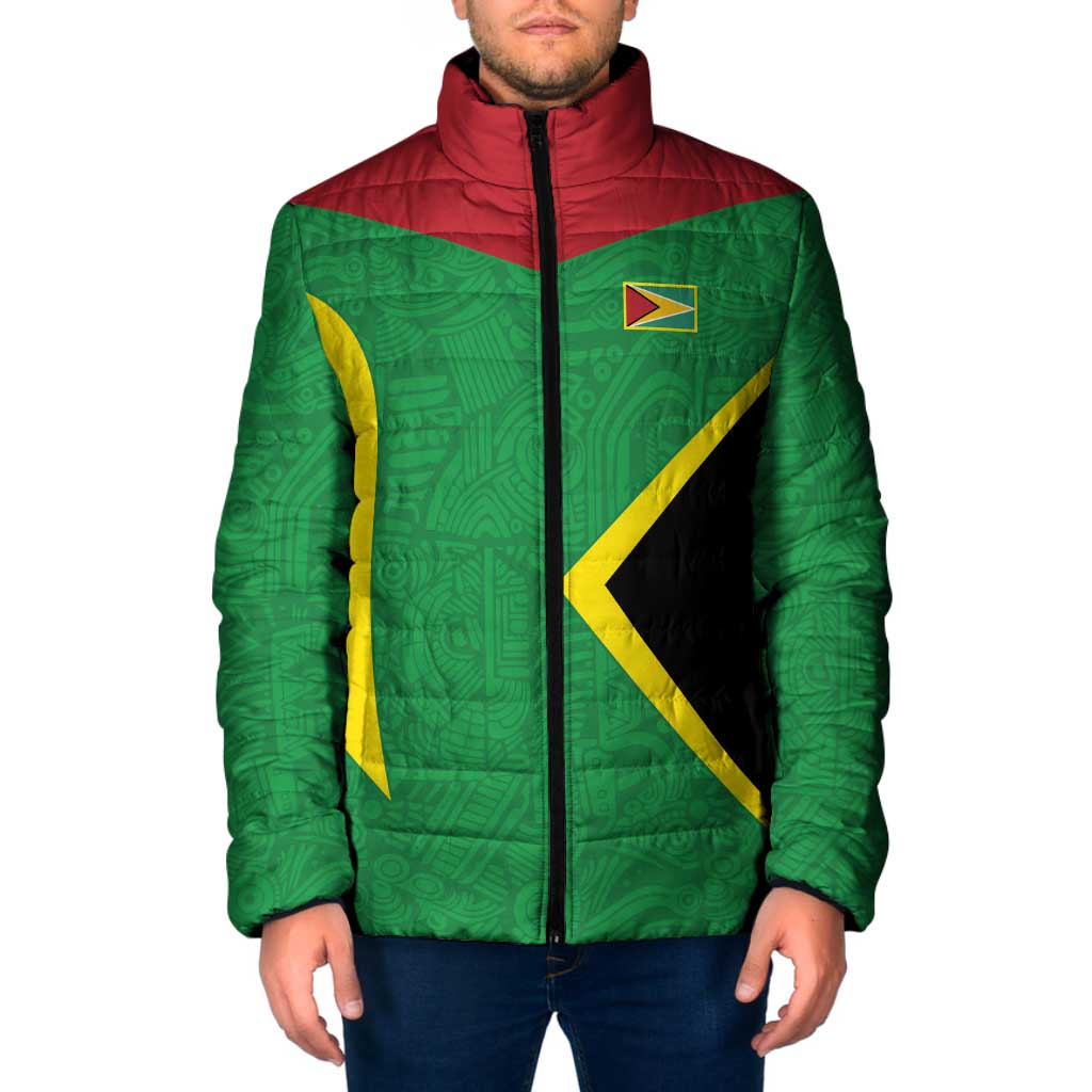 Golden Jaguars Fan Pride Custom Padded Jacket Support Green Gold and Glory - Wonder Print Shop
